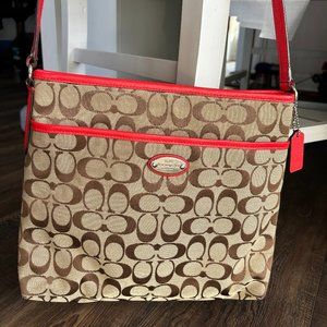 Coach Signature Canvas File Crossbody bag